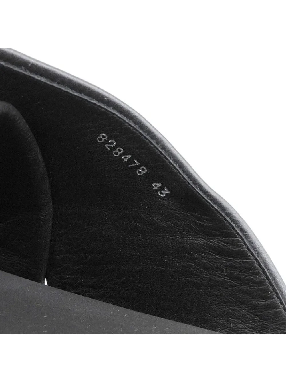 Balenciaga Sunset Flat Mule BB Logo Metal Plate Leather Sandals Shoes Black
